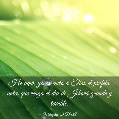 Picture 03 - Malaquías 4:5 RVA - He aquí, yo os envío á Elías el profeta, - Bible Verse Picture
