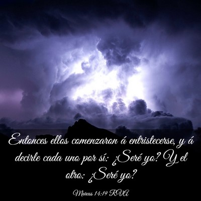 Picture 03 - Marcos 14:19 RVA - Entonces ellos comenzaron á entristecerse, y á - Bible Verse Picture