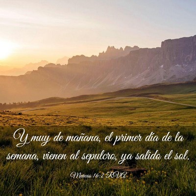 Picture 03 - Marcos 16:2 RVA - Y muy de mañana, el primer día de la semana, - Bible Verse Picture