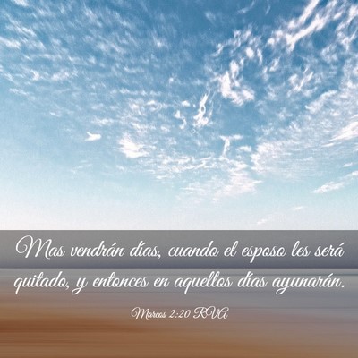 Picture 03 - Marcos 2:20 RVA - Mas vendrán días, cuando el esposo les será - Bible Verse Picture