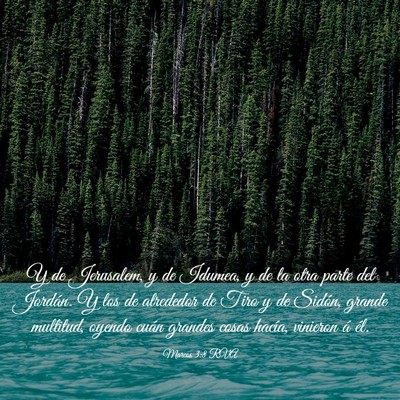 Picture 03 - Marcos 3:8 RVA - Y de Jerusalem, y de Idumea, y de la otra parte - Bible Verse Picture