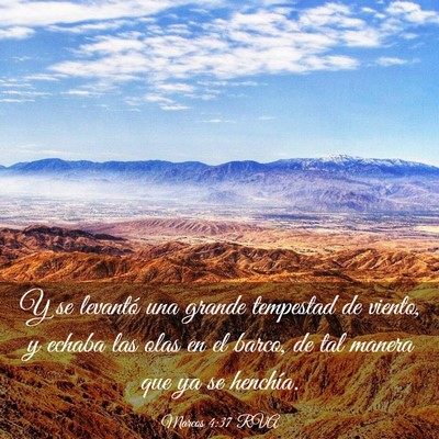 Picture 03 - Marcos 4:37 RVA - Y se levantó una grande tempestad de viento, y - Bible Verse Picture