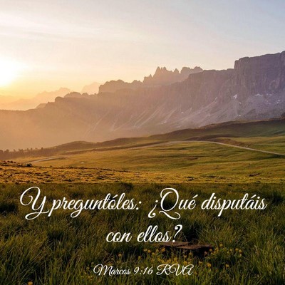 Picture 03 - Marcos 9:16 RVA - Y preguntóles: ¿Qué disputáis con - Bible Verse Picture