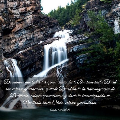 Picture 03 - Mateo 1:17 RVA - De manera que todas las generaciones desde - Bible Verse Picture
