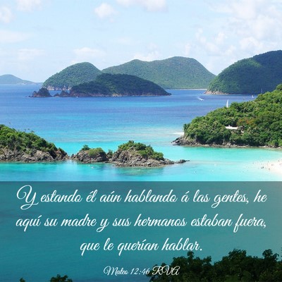 Picture 03 - Mateo 12:46 RVA - Y estando él aún hablando á las gentes, he - Bible Verse Picture