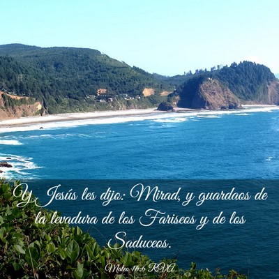 Picture 03 - Mateo 16:6 RVA - Y Jesús les dijo: Mirad, y guardaos de la - Bible Verse Picture