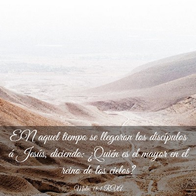 Picture 03 - Mateo 18:1 RVA - EN aquel tiempo se llegaron los discípulos á - Bible Verse Picture