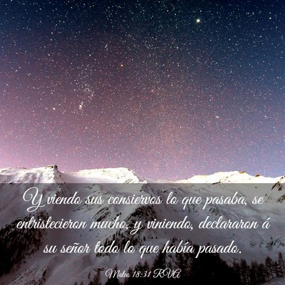 Picture 03 - Mateo 18:31 RVA - Y viendo sus consiervos lo que pasaba, se - Bible Verse Picture