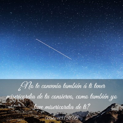 Picture 03 - Mateo 18:33 RVA - ¿No te convenía también á ti tener - Bible Verse Picture