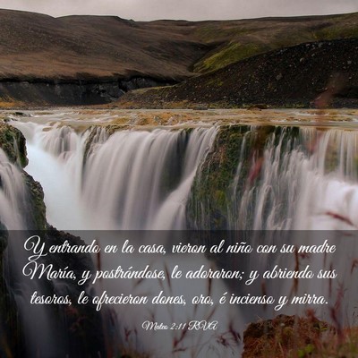 Picture 03 - Mateo 2:11 RVA - Y entrando en la casa, vieron al niño con su - Bible Verse Picture