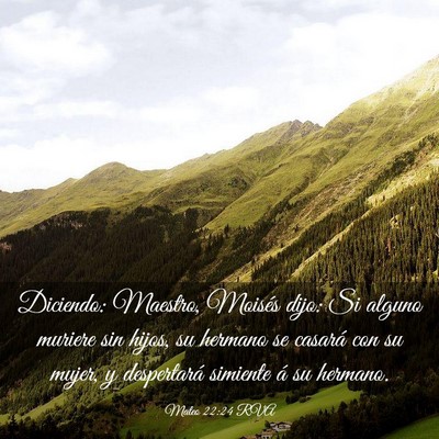 Picture 03 - Mateo 22:24 RVA - Diciendo: Maestro, Moisés dijo: Si alguno - Bible Verse Picture