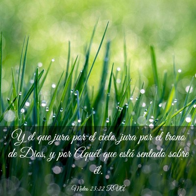 Picture 03 - Mateo 23:22 RVA - Y el que jura por el cielo, jura por el trono de - Bible Verse Picture