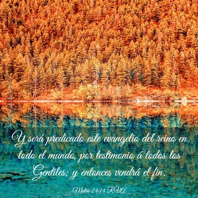Picture 03 - Mateo 24:14 RVA - Y será predicado este evangelio del reino en - Bible Verse Picture