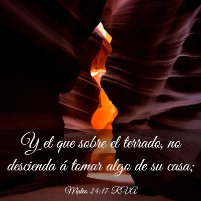 Picture 03 - Mateo 24:17 RVA - Y el que sobre el terrado, no descienda á tomar - Bible Verse Picture