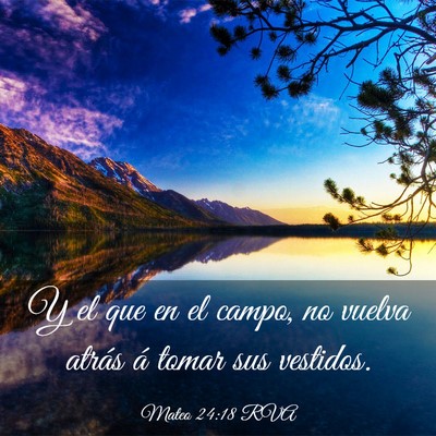 Picture 03 - Mateo 24:18 RVA - Y el que en el campo, no vuelva atrás á tomar - Bible Verse Picture