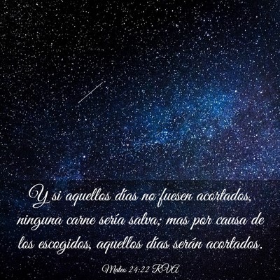 Picture 03 - Mateo 24:22 RVA - Y si aquellos días no fuesen acortados, ninguna - Bible Verse Picture