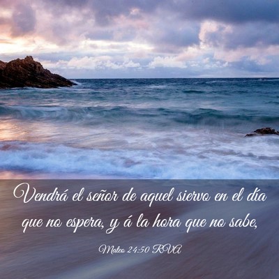 Picture 03 - Mateo 24:50 RVA - Vendrá el señor de aquel siervo en el día que - Bible Verse Picture