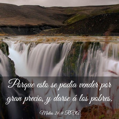 Picture 03 - Mateo 26:9 RVA - Porque esto se podía vender por gran precio, y - Bible Verse Picture