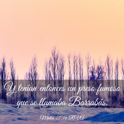 Picture 03 - Mateo 27:16 RVA - Y tenían entonces un preso famoso que se llamaba - Bible Verse Picture