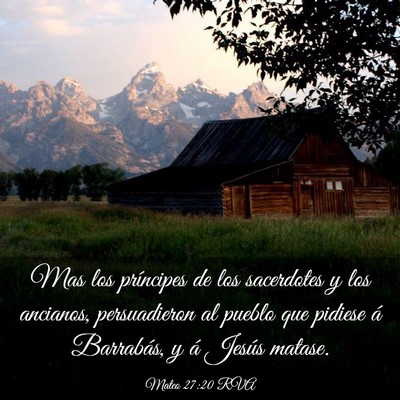 Picture 03 - Mateo 27:20 RVA - Mas los príncipes de los sacerdotes y los - Bible Verse Picture