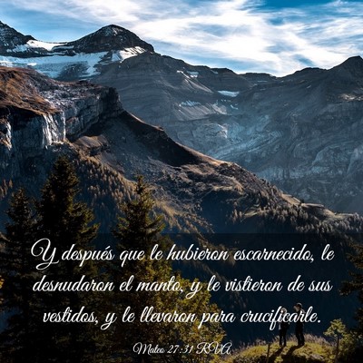Picture 03 - Mateo 27:31 RVA - Y después que le hubieron escarnecido, le - Bible Verse Picture