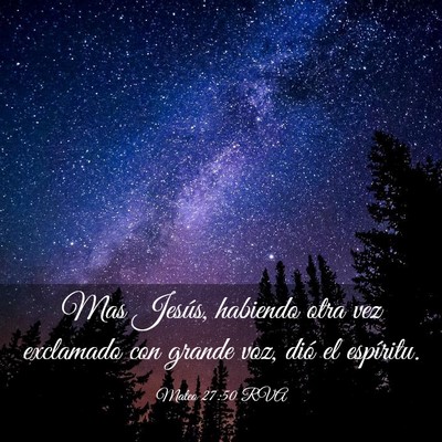 Picture 03 - Mateo 27:50 RVA - Mas Jesús, habiendo otra vez exclamado con - Bible Verse Picture