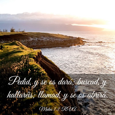 Picture 03 - Mateo 7:7 RVA - Pedid, y se os dará; buscad, y hallaréis; - Bible Verse Picture