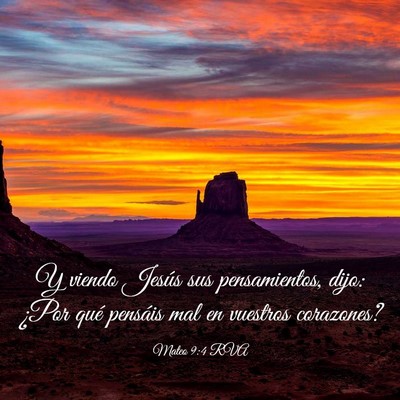 Picture 03 - Mateo 9:4 RVA - Y viendo Jesús sus pensamientos, dijo: ¿Por - Bible Verse Picture