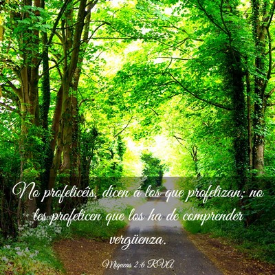Picture 03 - Miqueas 2:6 RVA - No profeticéis, dicen á los que profetizan; no - Bible Verse Picture