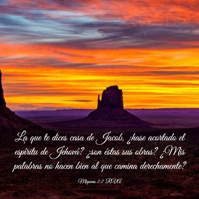 Picture 03 - Miqueas 2:7 RVA - La que te dices casa de Jacob, ¿hase acortado el - Bible Verse Picture