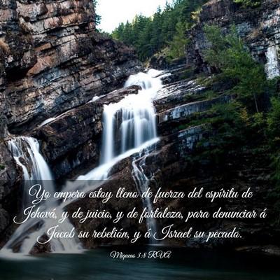 Picture 03 - Miqueas 3:8 RVA - Yo empero estoy lleno de fuerza del espíritu de - Bible Verse Picture