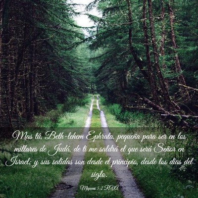 Picture 03 - Miqueas 5:2 RVA - Mas tú, Beth-lehem Ephrata, pequeña para ser en - Bible Verse Picture