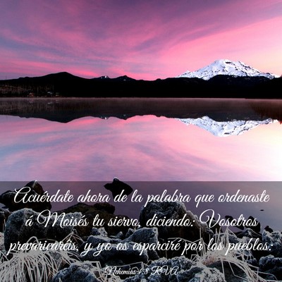 Picture 03 - Nehemías 1:8 RVA - Acuérdate ahora de la palabra que ordenaste á - Bible Verse Picture