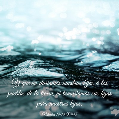 Picture 03 - Nehemías 10:30 RVA - Y que no daríamos nuestras hijas á los pueblos - Bible Verse Picture