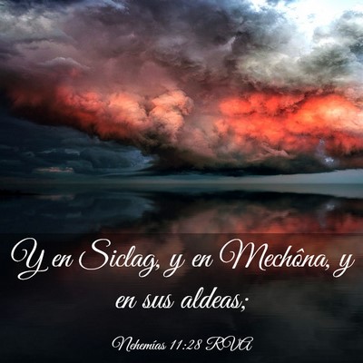 Picture 03 - Nehemías 11:28 RVA - Y en Siclag, y en Mechôna, y en sus - Bible Verse Picture