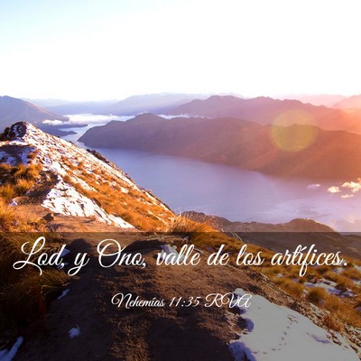 Picture 03 - Nehemías 11:35 RVA - Lod, y Ono, valle de los - Bible Verse Picture