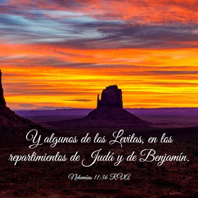 Picture 03 - Nehemías 11:36 RVA - Y algunos de los Levitas, en los repartimientos - Bible Verse Picture