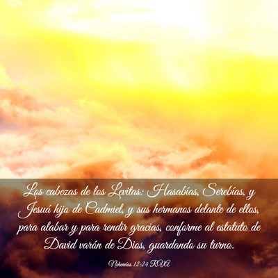 Picture 03 - Nehemías 12:24 RVA - Los cabezas de los Levitas: Hasabías, Serebías, - Bible Verse Picture