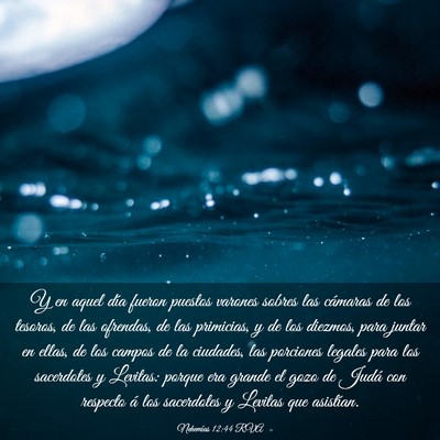 Picture 03 - Nehemías 12:44 RVA - Y en aquel día fueron puestos varones sobres las - Bible Verse Picture