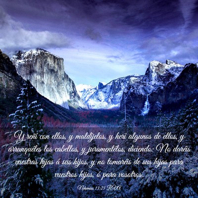 Picture 03 - Nehemías 13:25 RVA - Y reñí con ellos, y maldíjelos, y herí - Bible Verse Picture