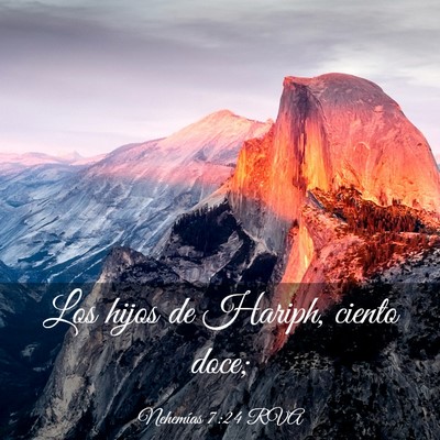Picture 03 - Nehemías 7:24 RVA - Los hijos de Hariph, ciento - Bible Verse Picture