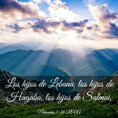 Picture 03 - Nehemías 7:48 RVA - Los hijos de Lebana, los hijos de Hagaba, los - Bible Verse Picture