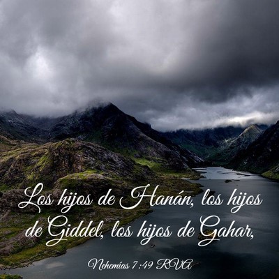 Picture 03 - Nehemías 7:49 RVA - Los hijos de Hanán, los hijos de Giddel, los - Bible Verse Picture