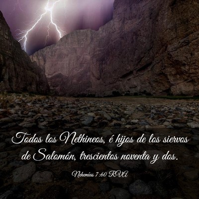 Picture 03 - Nehemías 7:60 RVA - Todos los Nethineos, é hijos de los siervos de - Bible Verse Picture