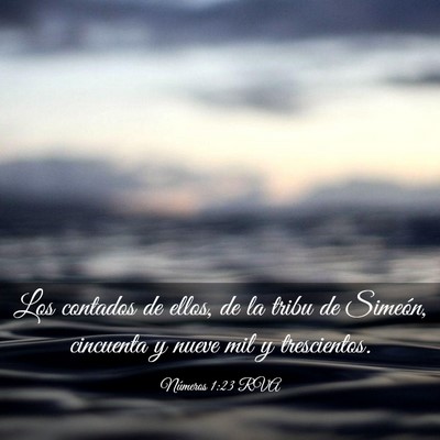 Picture 03 - Números 1:23 RVA - Los contados de ellos, de la tribu de Simeón, - Bible Verse Picture