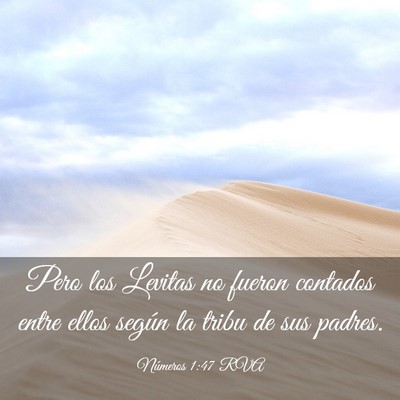 Picture 03 - Números 1:47 RVA - Pero los Levitas no fueron contados entre ellos - Bible Verse Picture