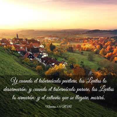 Picture 03 - Números 1:51 RVA - Y cuando el tabernáculo partiere, los Levitas lo - Bible Verse Picture