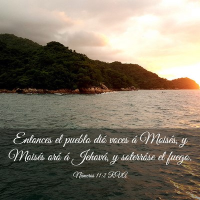 Picture 03 - Números 11:2 RVA - Entonces el pueblo dió voces á Moisés, y - Bible Verse Picture