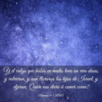 Picture 03 - Números 11:4 RVA - Y el vulgo que había en medio tuvo un vivo - Bible Verse Picture