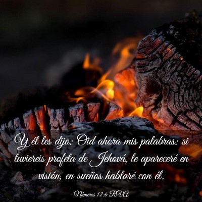 Picture 03 - Números 12:6 RVA - Y él les dijo: Oid ahora mis palabras: si - Bible Verse Picture